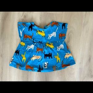 Fábula, size 8, cat detailed top